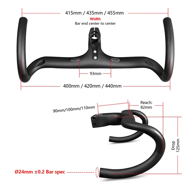 AVIAN CANARY OD2 380mm/110mm 新品 一体型ハンドル カーボンロード