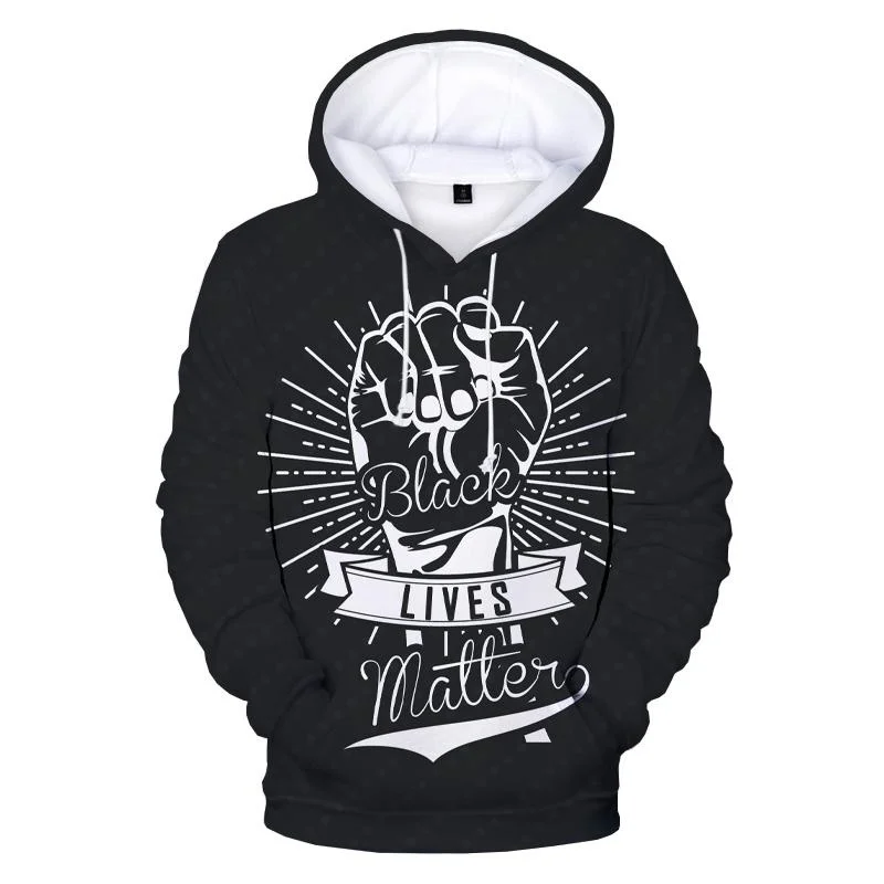 thumbnail image 1 of Sudadera con capucha con estampado 3D de Black Lives Matter para hombre, talla grande, manga larga, para primavera y otoño, para mujer, ropa para niños, 1 of 4