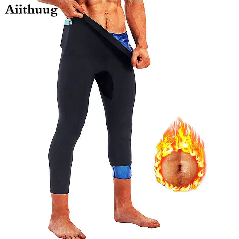 Aiithuug Body Shapers Men Body Building Workout Fitness Corset Weight Loss Suit Slimming Shaper Wear Sweating Fat Burn Pants