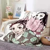Kamado Nezuko Flannel Demon Slayer Blanket Washable Sofa Cover Hiking Picnic Fashionable Leisure Napping Throw Blankets 3
