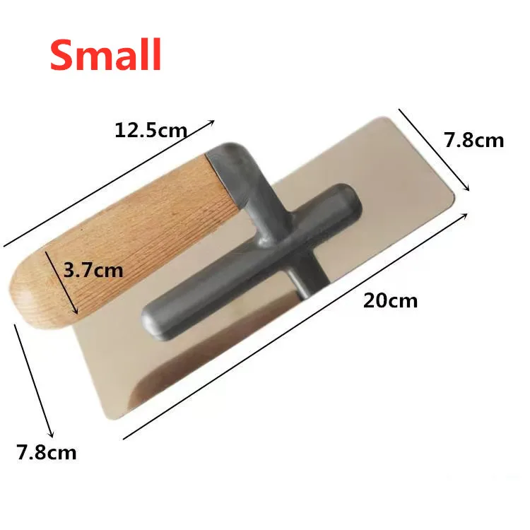 Professional Concrete Plaster Trowel for Wall Plastering Skimming Trowel Building Drywall Tools with Smooth Wooden Handle 2