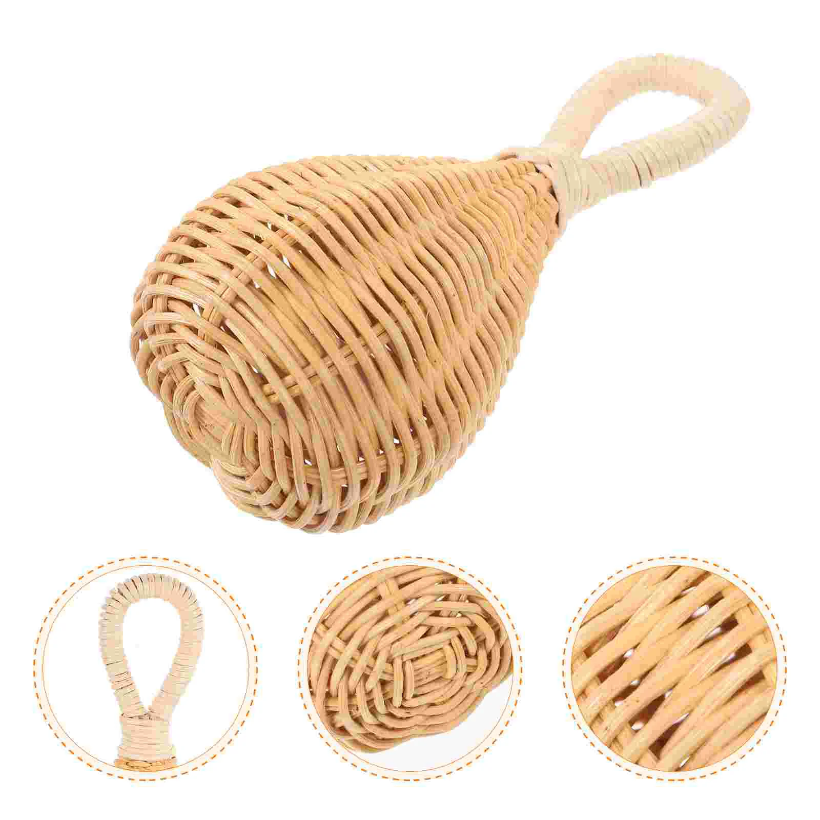 

Baby Toys Woven Rattles Plaything Crib for Babies Portable Rattan Soothing Babys