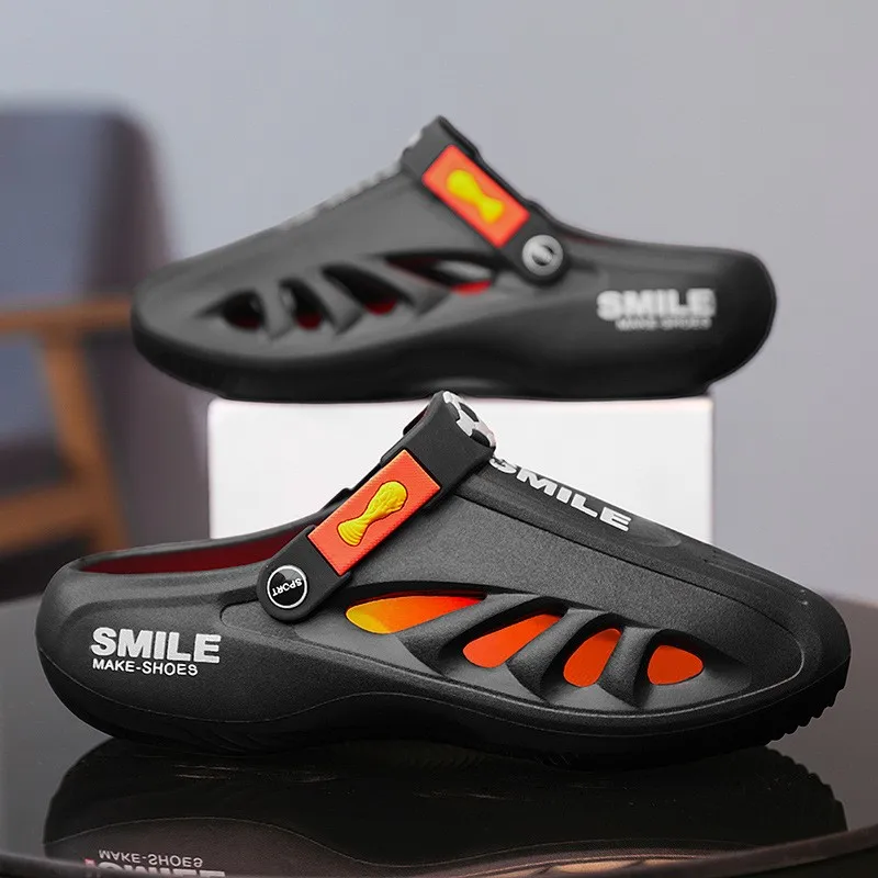 2024 New Fashion Men Slippers EVA Soft Sandals For Men Indoor Outdoor  Casual Shoes Beach Garden Slides