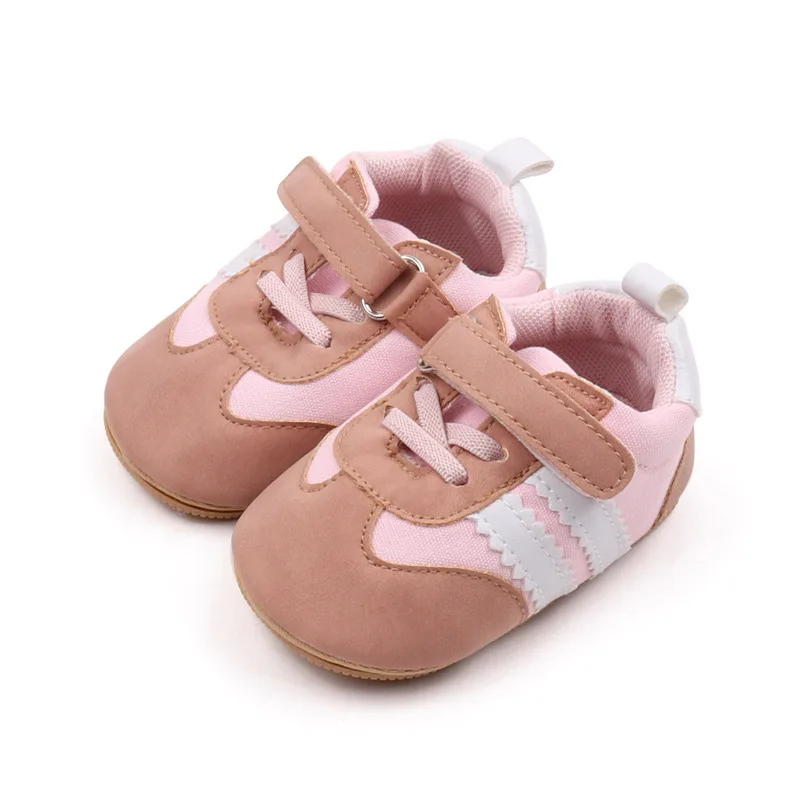 Baby Shoes Classical Striped Sneakers Toddler First Walker Baby Boys Girls Shoes Rubber Sole Casual Sports Infant Crib Shoes 2