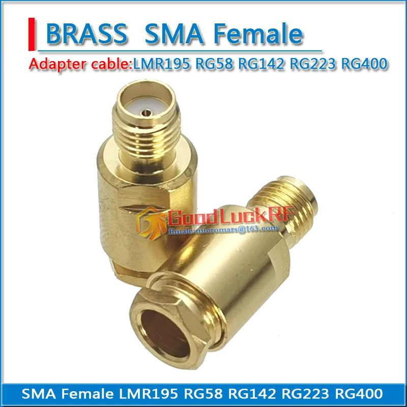 1X Pcs Connettore SMA Morsetto spina Maschio A Saldare per LMR195 RG58 RG142 RG223 RG400 Cavo Coassiale In Ottone Placcato ORO Dritto RF SIM Card E Adattatori