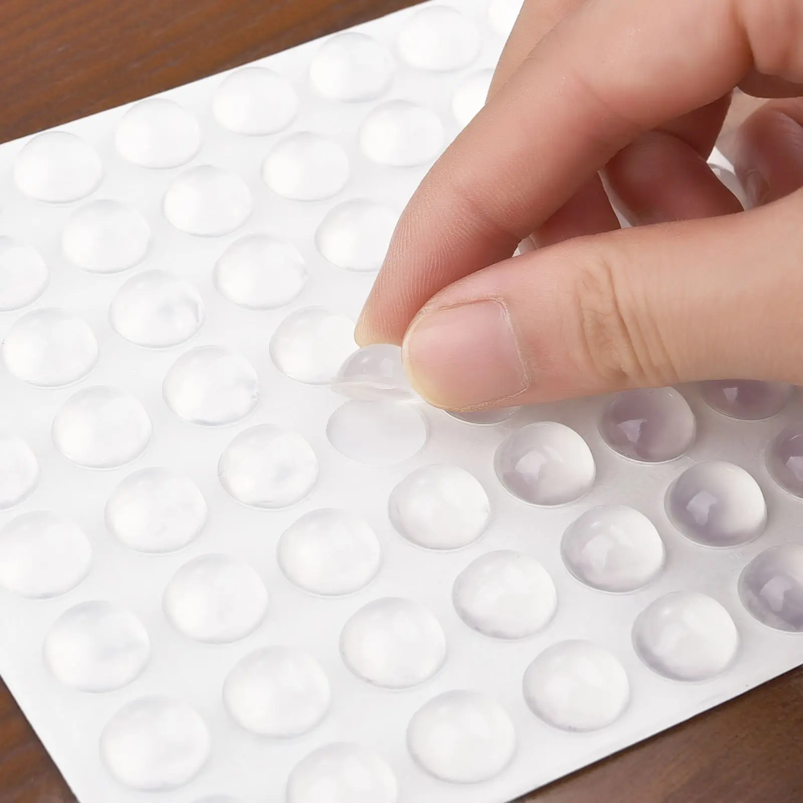 

100pcs 10mm/8mmx2mm Transparent Silicone Granules Door Handle Sticker Transparent Anti Bump Silicone Cushioning Anti Slip Mat