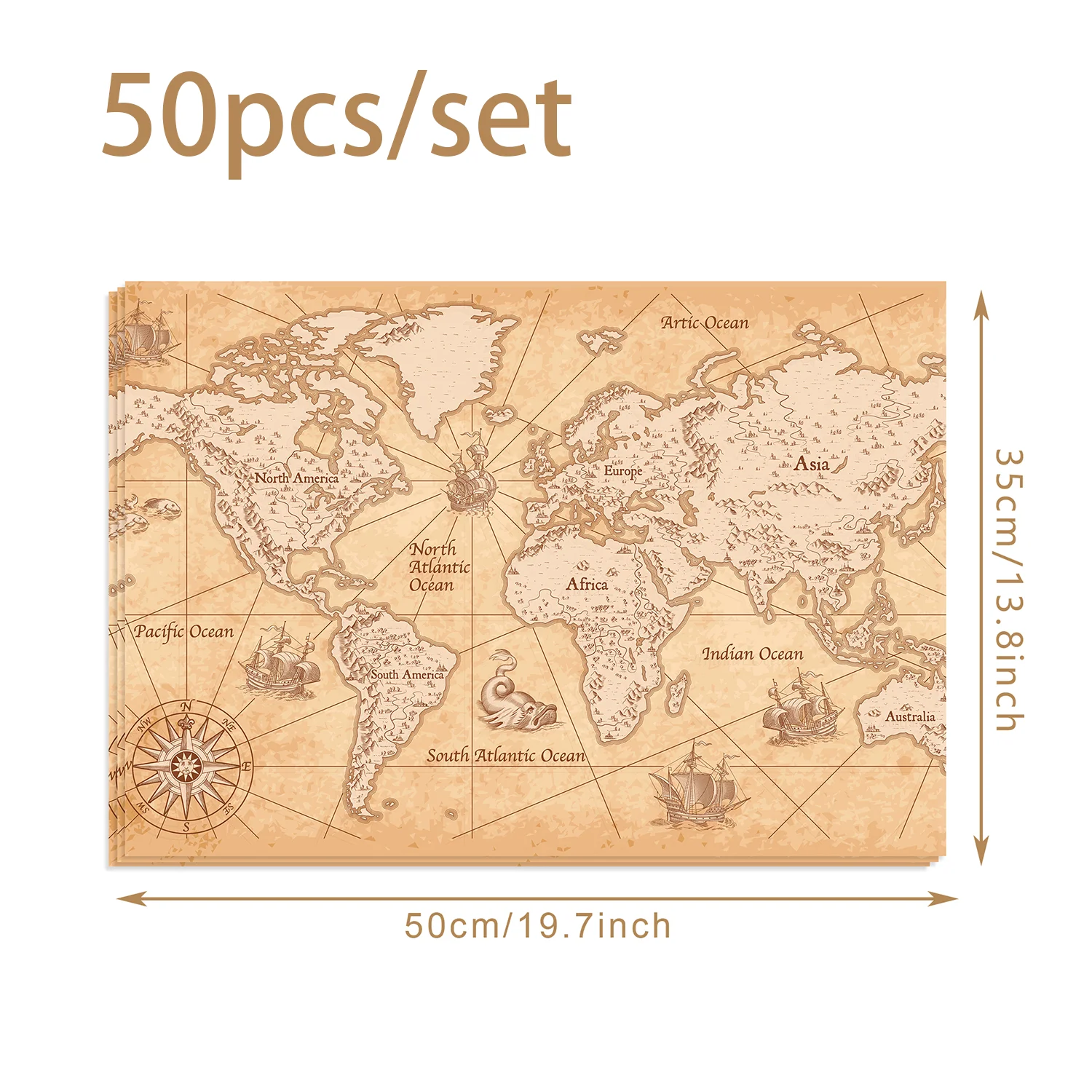 20/50/100 Stück Weltkarte Seidenpapier, Geschenkbox Geschenkpapier für Geburtstagsparty-Dekoration, DIY Geschenkverpackungspapier Partyzubehör – Detail 9