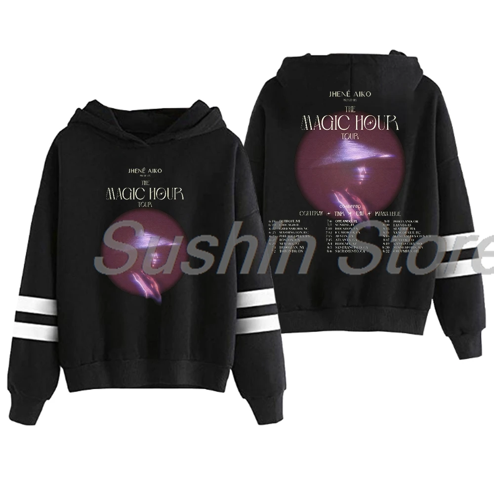 

Jhene Aiko The Magic Hour Tour 2024 Hoodie Pocketless Parallel Bars Sleeve Streetwear Men Women Sweatshirt Fashion Clothes