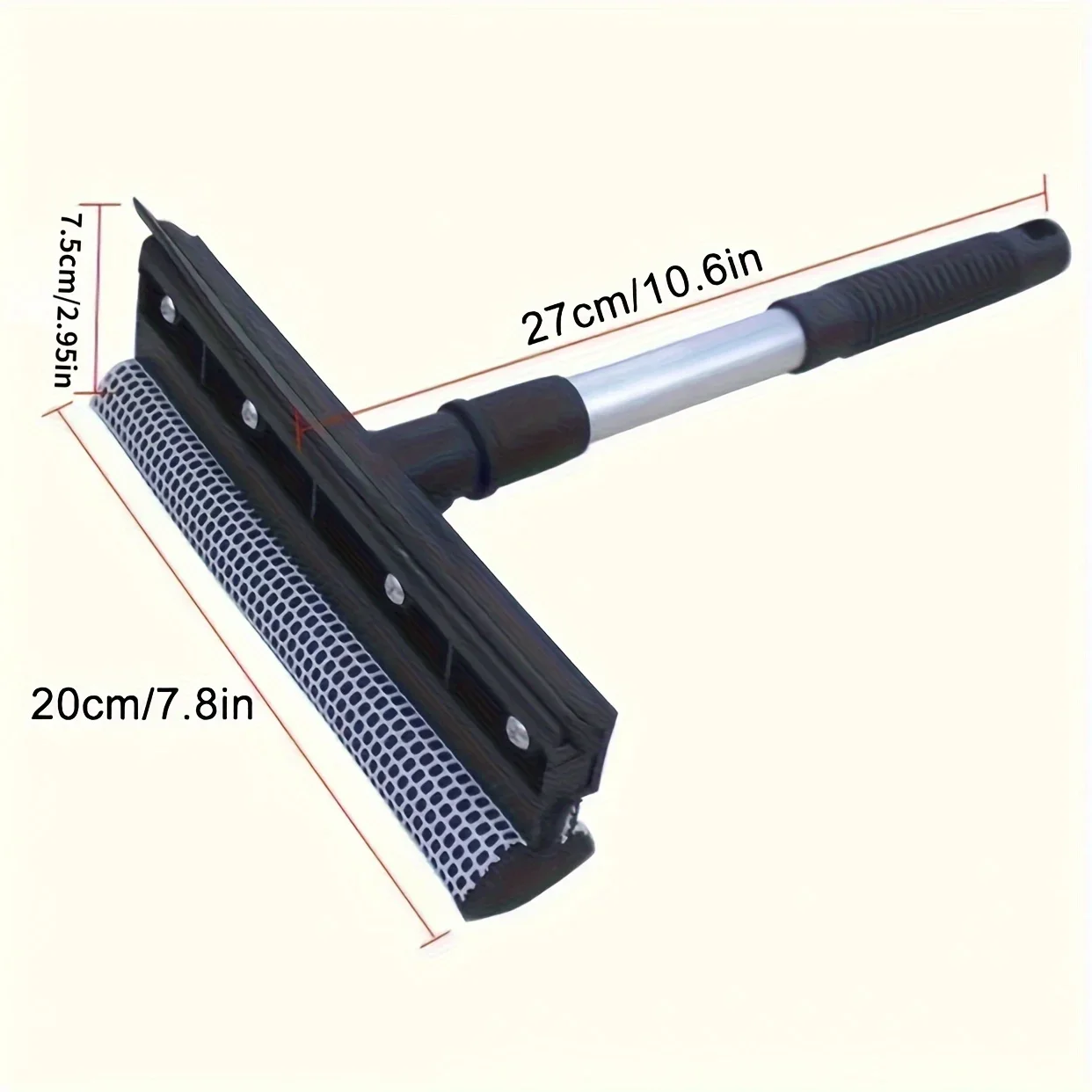 Easy-Grip Dual-Layer Squeegee For Car Windows and Showers-Durable PC Material Perfect for Home & Commercial Use window cleaning tool
