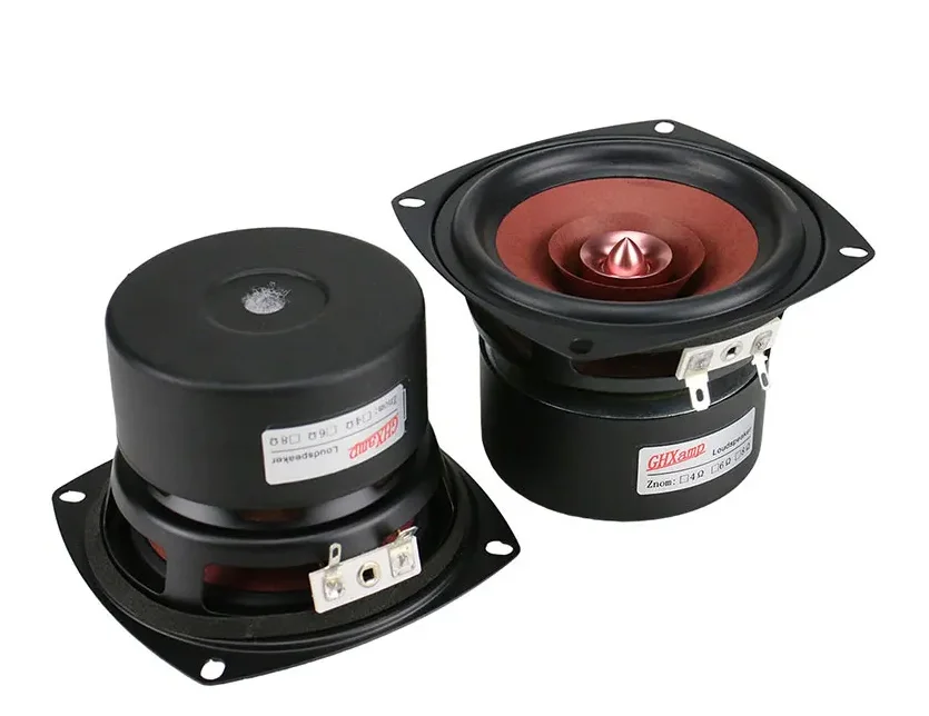 

2шт 8ohm 4-дюймовый Полнодиапазонный динамик монитор Высокочастотный динамик резиновая кромка Пылезащитная крышка
