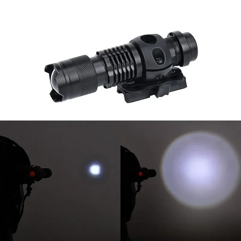 Durable 25mm flashlight clip with five-position adjustment securely holds helmet in place - perfect for fishing, camping and out