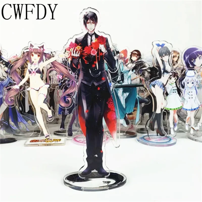 

Anime Black Butler Keychain Cartoon Cosplay Acrylic Desk Stand Sebastian Michaelis Ciel Figure Desktop Decor Collection For Kids