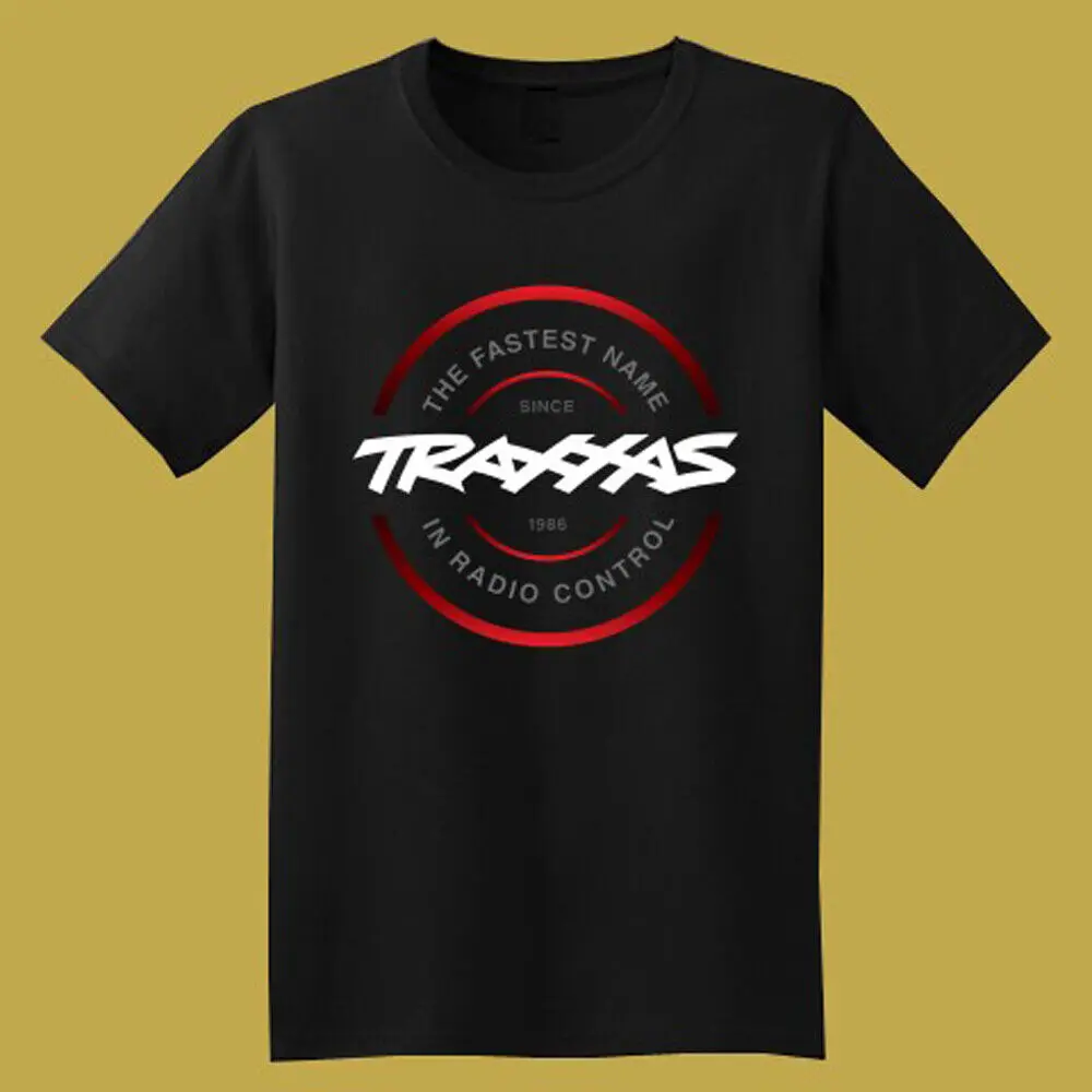 Гоночная радиоуправляемая футболка Traxxass с логотипом, Мужская черная футболка размера от S до 5XL