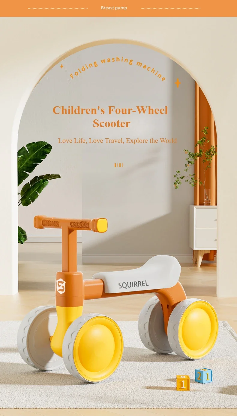 Baby Four-Wheel Walker Balance Bike