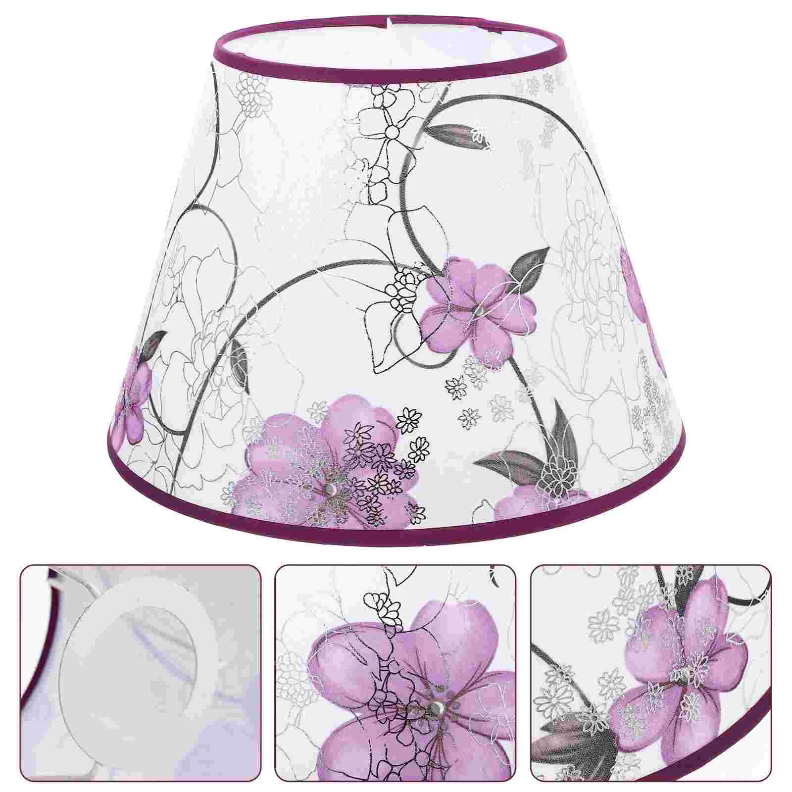 

Flower Pattern Lampshade Medium Drum Lamp Shade European Style Lampshade Fabric Cloth Pendant Light Cover Vintage Lamp Shades