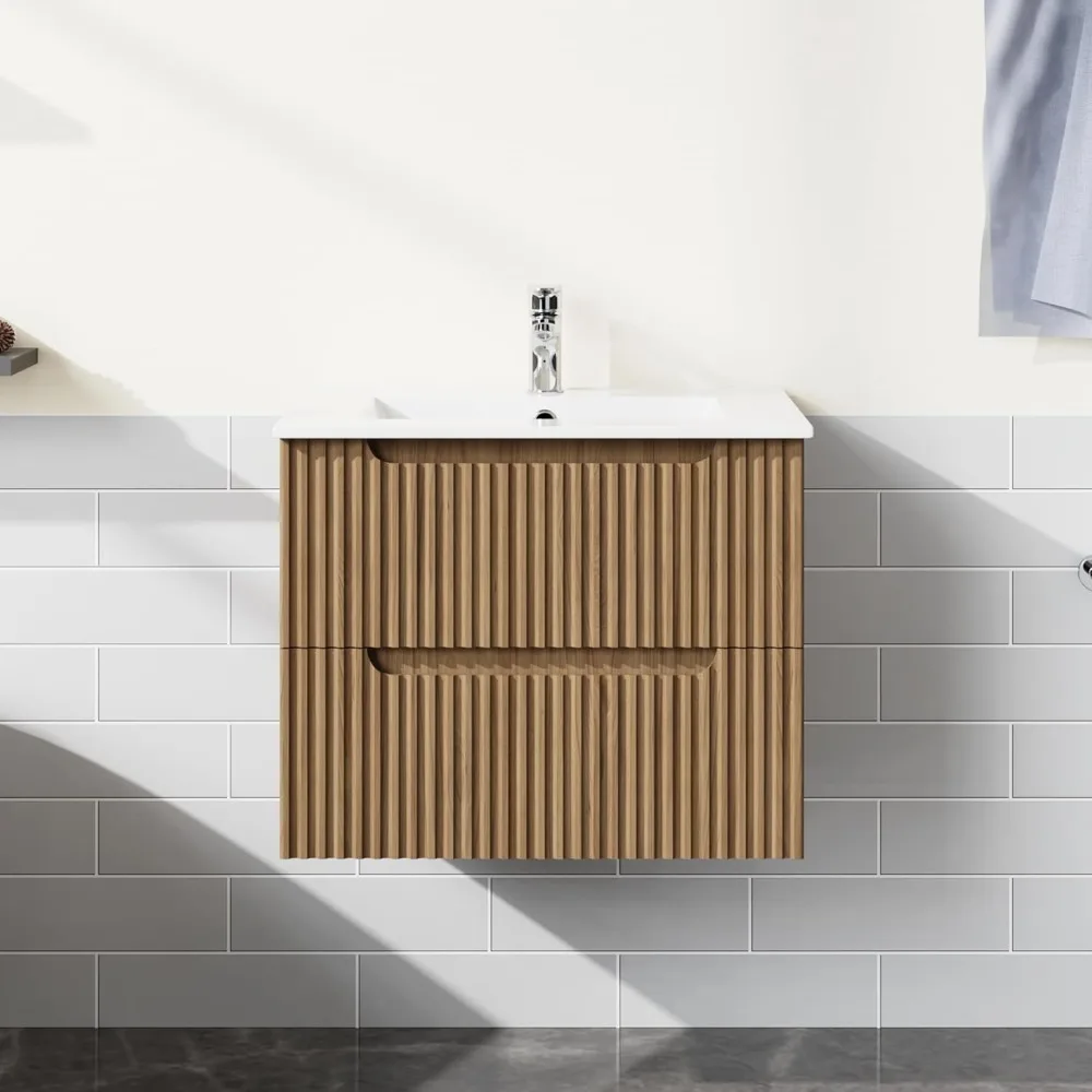 Wall-Mount Bathroom Vanity with Basin Sink Floating Bathroom Cabinet for bathroom vanity