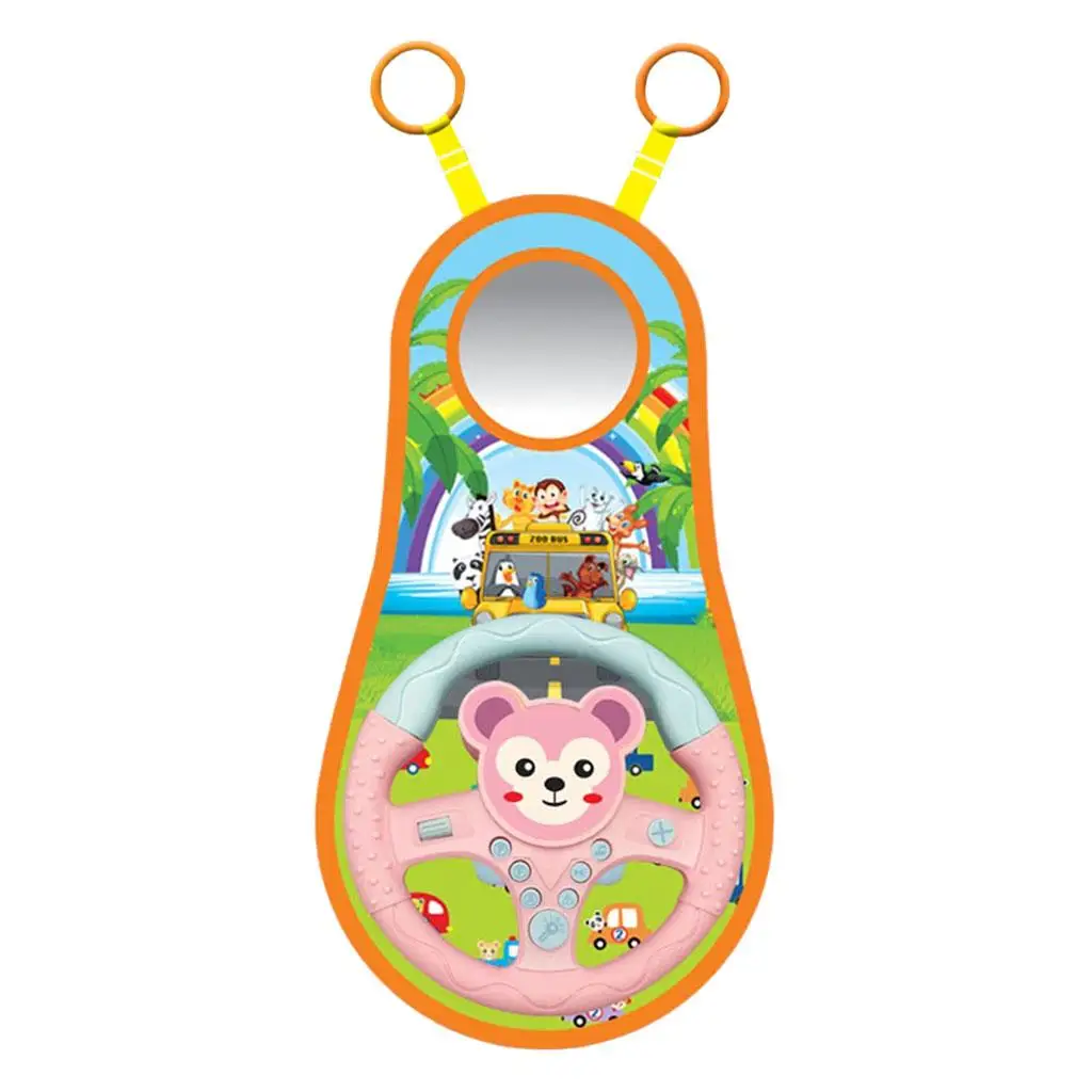 Baby Car Seat Toy Simulation Musical Steering Wheel Toy Motor Skil Toddler Steering Wheel Toy  For Infant Girl Boy Gifts 5
