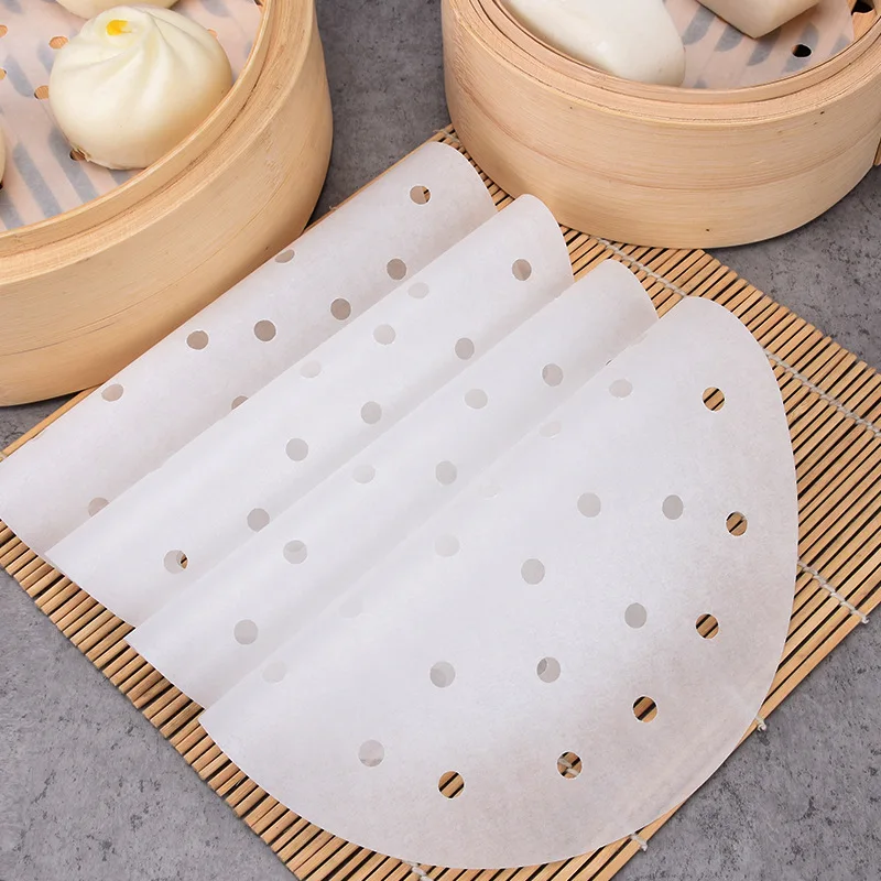 Bamboo Non-Stick Steamer and Baking Liners - 100 Disposable Sheets
