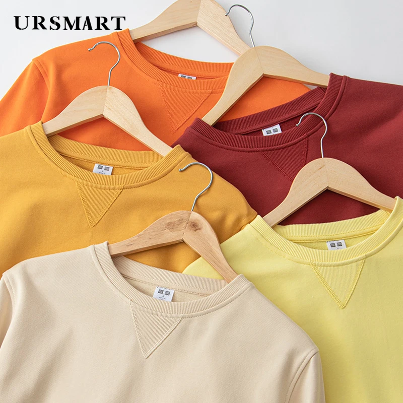 

320 Grams cotton mens spring and autumn hoodies with crew neck cropped hoodie men