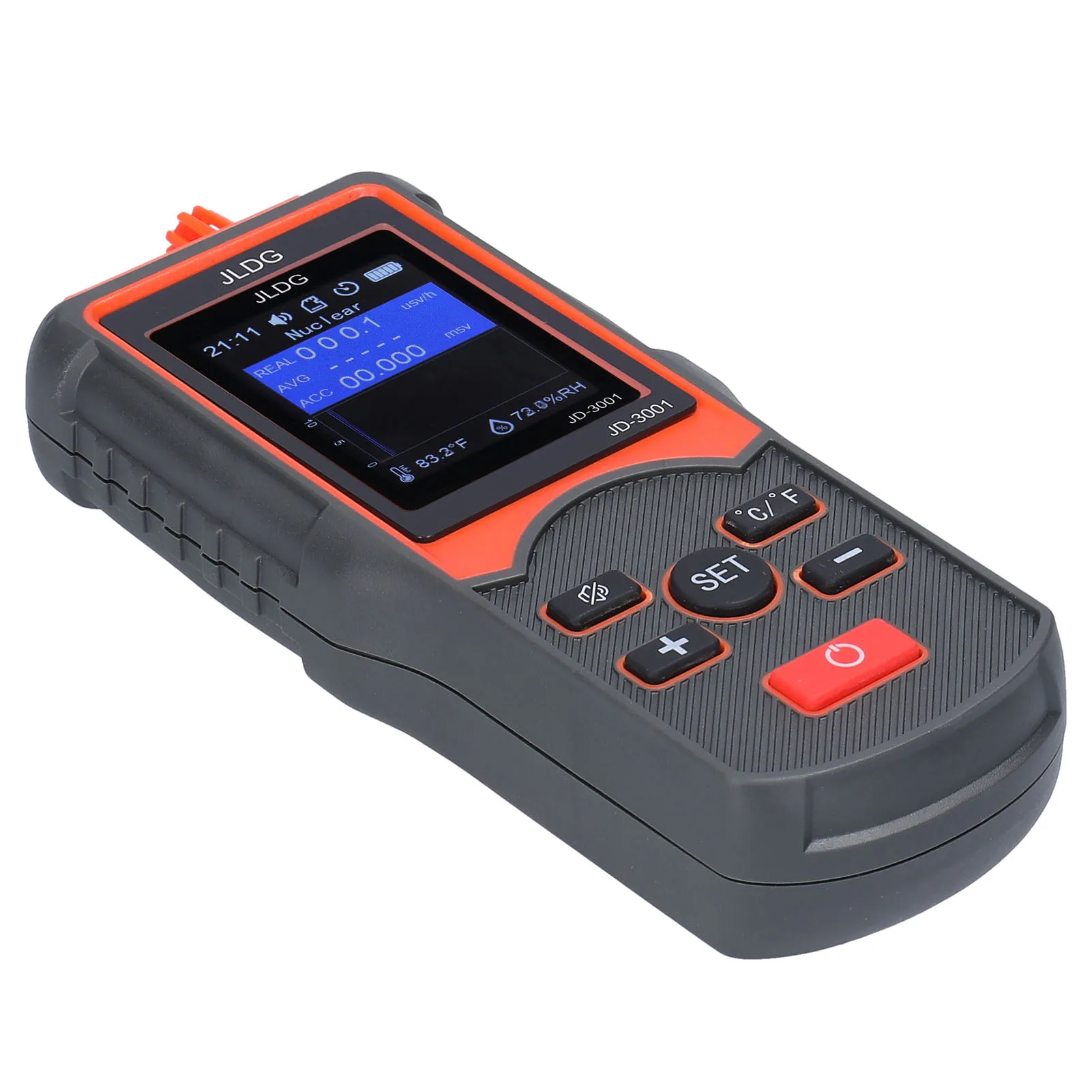 JD-3001 Multifunctional Geiger Counter Temperature Humidity Measuring Device Radiation Tester Electromagnetic Radiation Detector