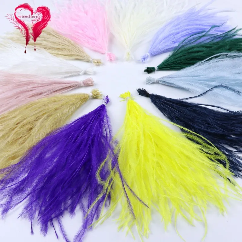 Linghui feather 10-15cm black ostrich feather silk DIY jewelry accessories clothing accessories 1 tie