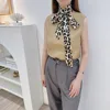 Fashion Elegant Leopard Print Streamer Women 200x5CM Narrow Long Silk Scarf Hairband Bag-belt Plus-long scarf 5