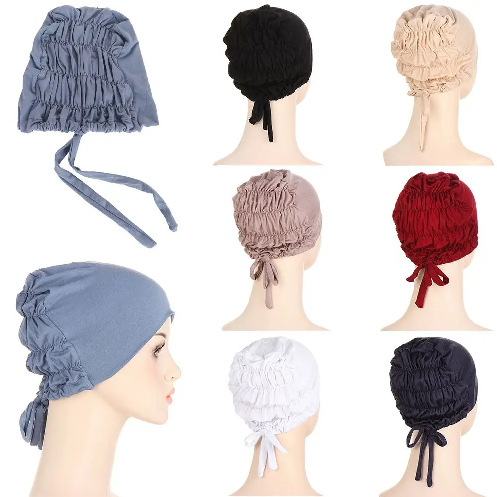 

Adjustable Ladies Inner Hijab Women's Turban Cap Stretch Modal Hat Muslim Bonnet