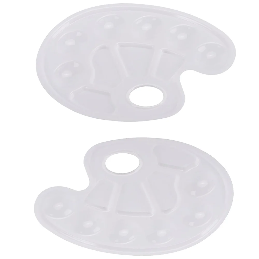 Set 10 Vassoi Per Vernice Per Bambini - Tavolozze In Plastica Bianca Con 10 Pozzetti E Serbatoio Centrale, Ideali Per Scuola, Arte E Feste, 17 Cm