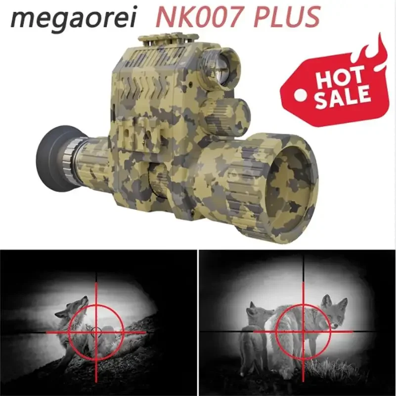 

2024 Megaorei NK007 Night Vision Rifle Scope 850nm Riflescope Monocular IR Hunting Trail Camera Recorder With 300M Night Vision