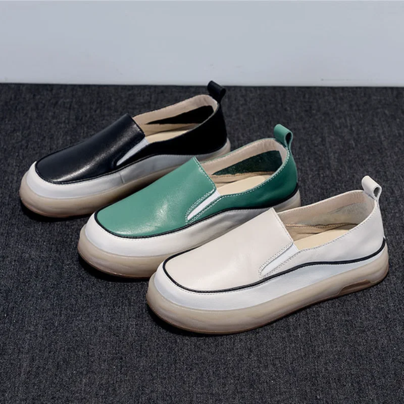 

Hit Color Loafers Women's Vulcanize Shoes Round Toe Zapatillas De Mujer Spring Sneakers Women All Match Casual Zapatos Mujer