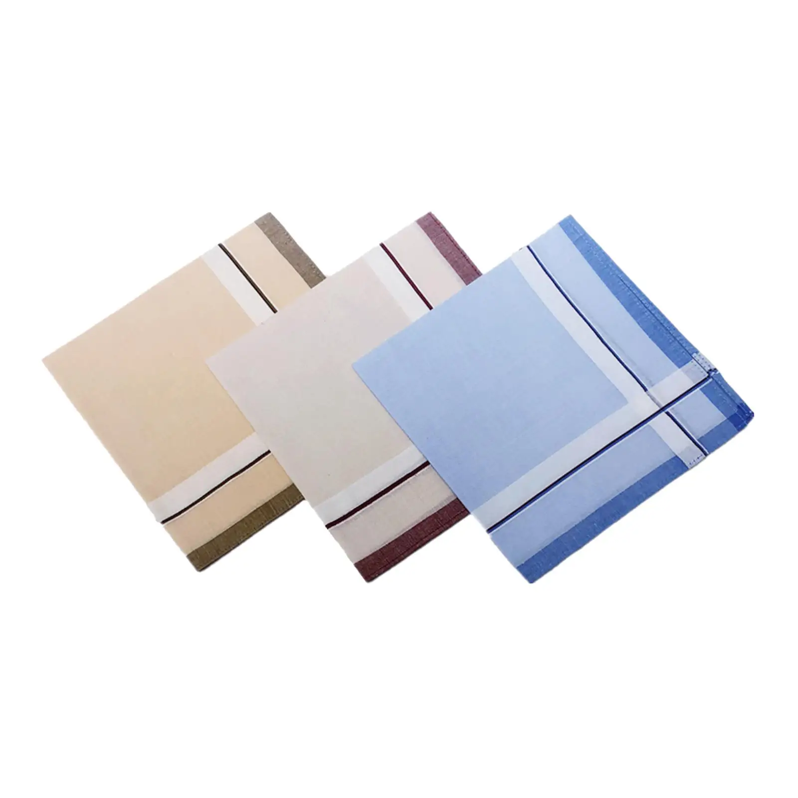 Pocket Square Hankies Assorted Wipe The Sweat Towels 40cm Cotton Men Handkerchiefs Hanky for Male Father Casual Gentlemen Grooms