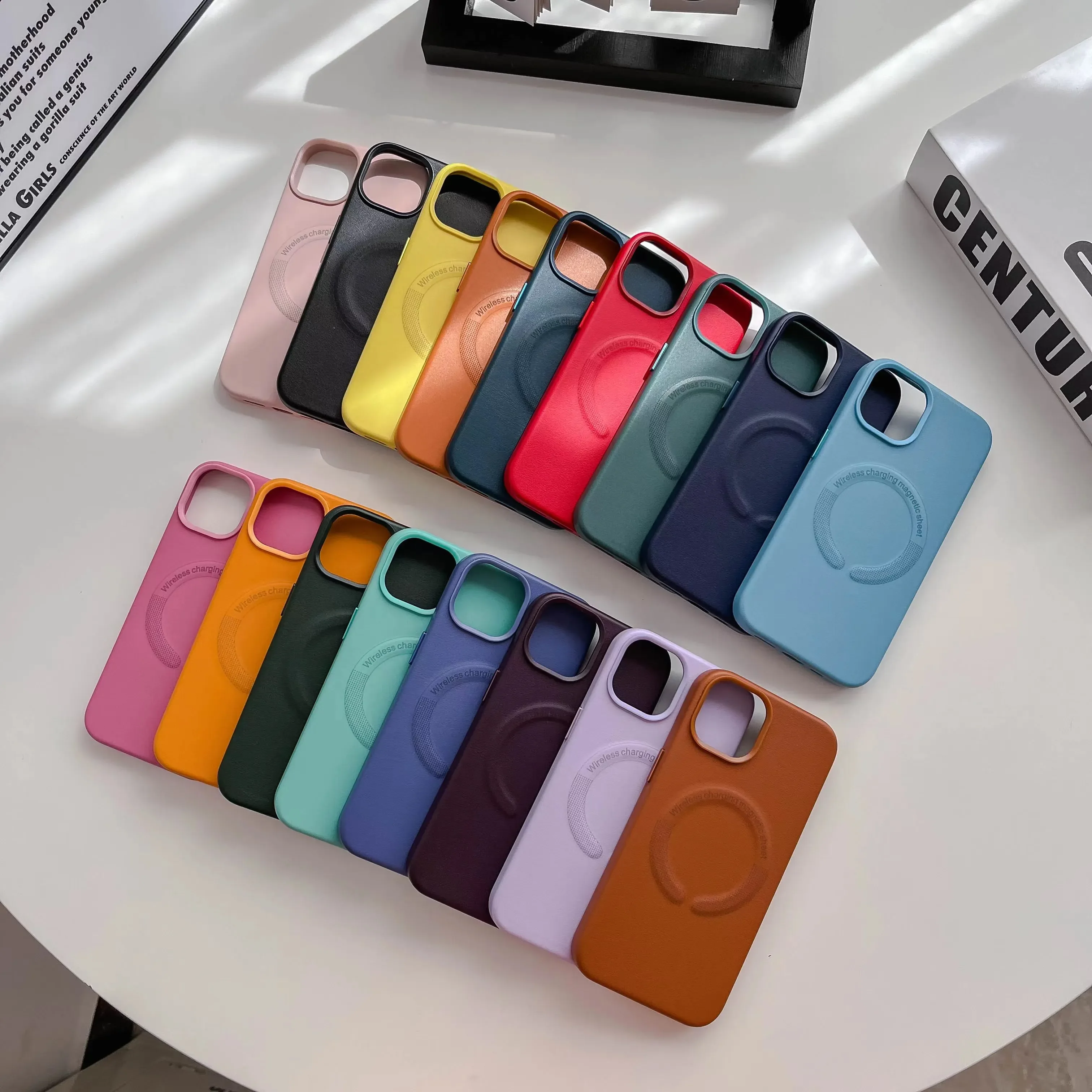 Iphone 13 Pro Max Leather Case Magsafe Mobile Phone Cases