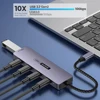 10Gbps USB3.2 Gen2 HUB USB C Splitter 3.2 Hub 10Gb High Speed for Laptop Macbook-Air MacBook Pro M4 M3 M2 Usb Extension Hub 4