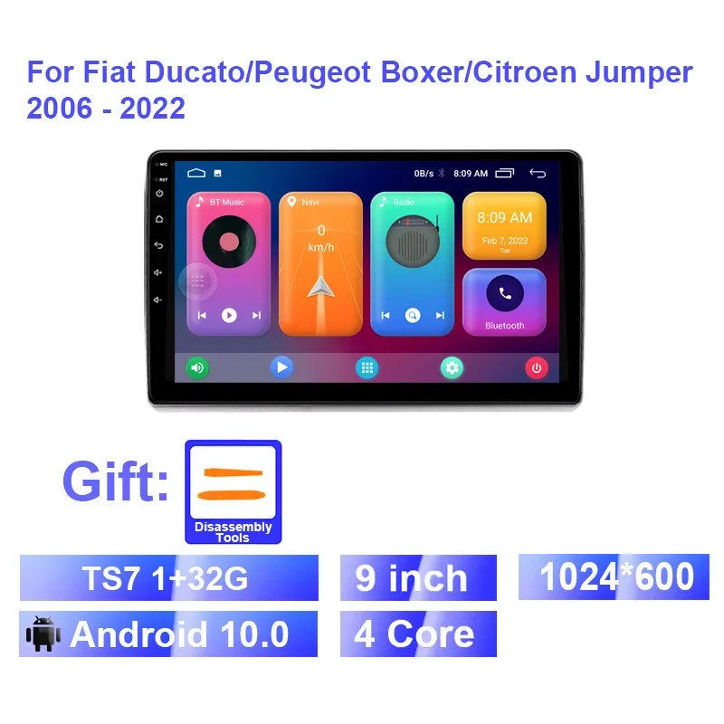 thumbnail image 1 of QSZN para Fiat Ducato Peugeot Boxer Citroen Jumper 2006-2022 2K QLED Android 13 Reproductor de video multimedia de radio para automóvil GPS CarPlay 4G, 1 of 5