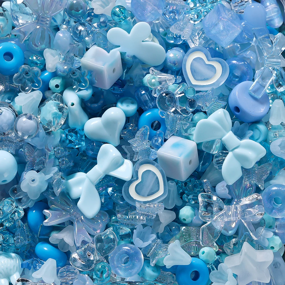 Colorful Bowknot, Star, Heart, and Butterfly Acrylic Beads