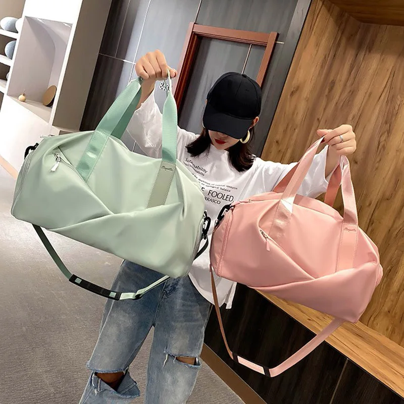 Women Sports Gym Bag Travel Dry Wet Bag Handbag Multifunction Swimming Shoulder Messenger Weekend Fitness Training Bag