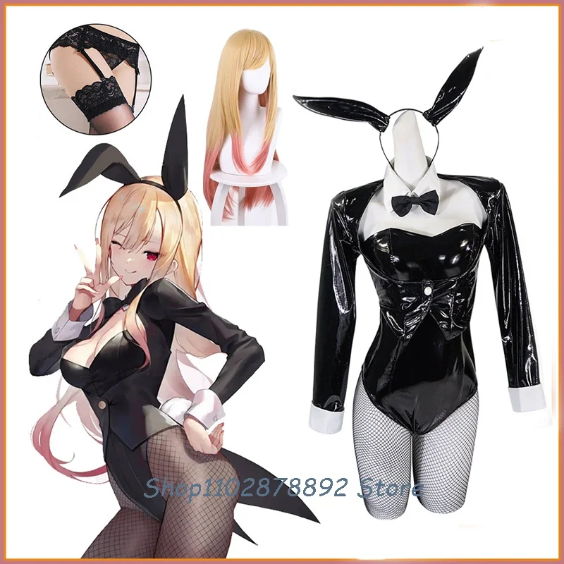 

Anime my dress Marin Kitagawa bunny girl jumpsuit cosplay costume sexy suit rabbit ear headband girls women