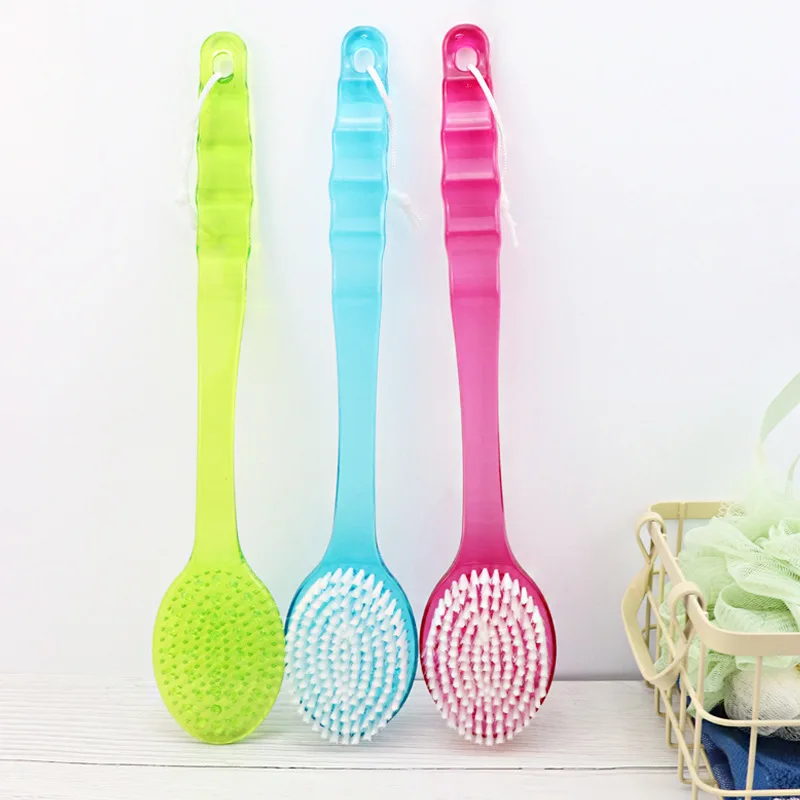 1pc Back Body Bath Shower Cleaning Brushes Bath Brush Long Handle Exfoliating Scrub Skin Massager Exfoliation Bathroom Brush 3