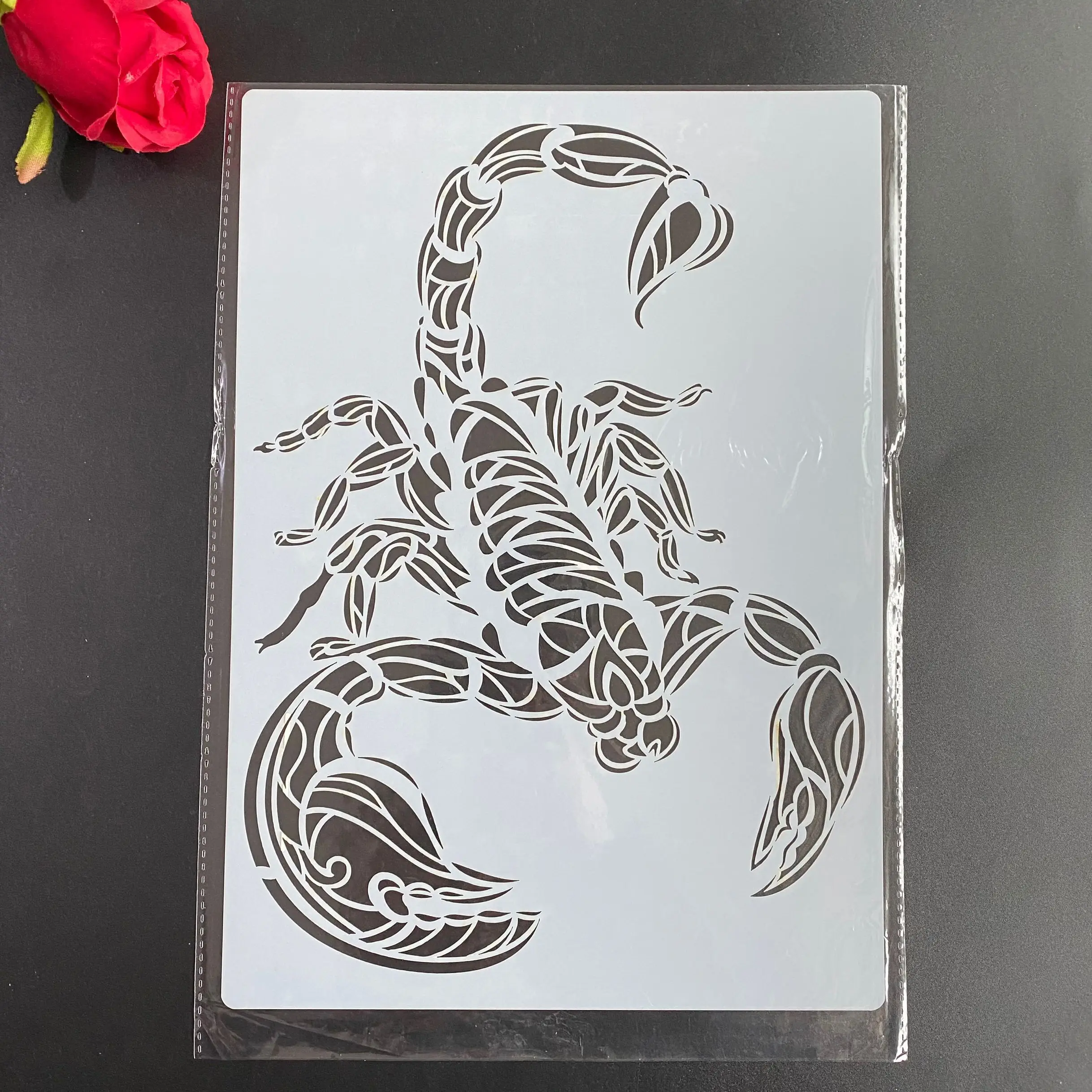 Diy Stencils Wall Painting Scrapbook Coloring Embossing Album Decorative Paper Card Template,Wall A4 29 *21Cm Animal Scorpion