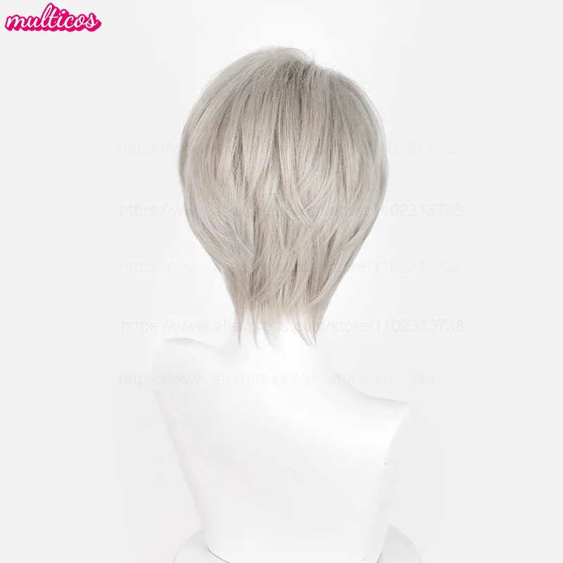 Xavier Cosplay Wig Love And Deepspace Short Linen Gray Heat Resistant Synthetic Hair Halloween Party Anime Game Wigs + Wig Cap