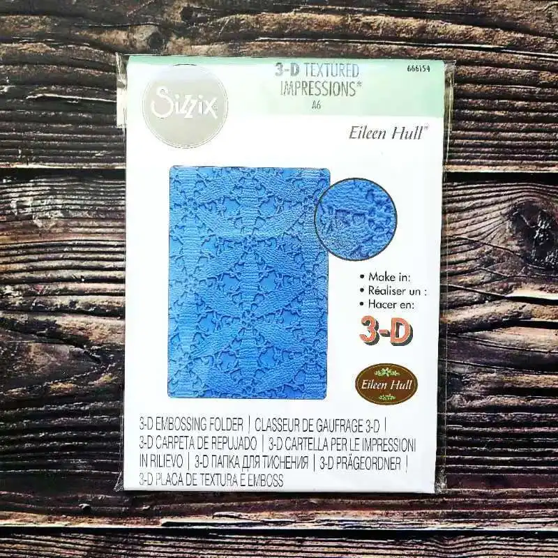 

Sizzix 666154 г. 3-D текстурированная папка для тиснения-скатерть от Eileen Hull