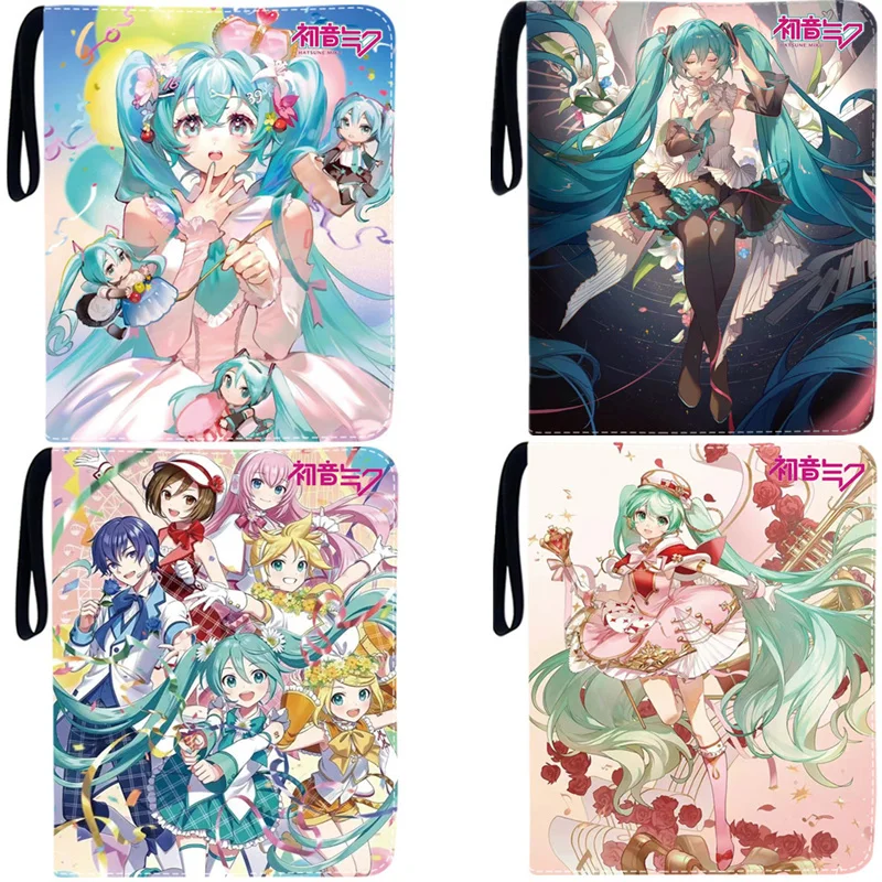 400pcs Anime Trading Card Binder Album Book Hatsune Miku Collection Card Zipper Game Cards Holder Kids Gifts Toys trading card binder game cards card album collectible cards anime cards anime trading cards animation game cards card holders