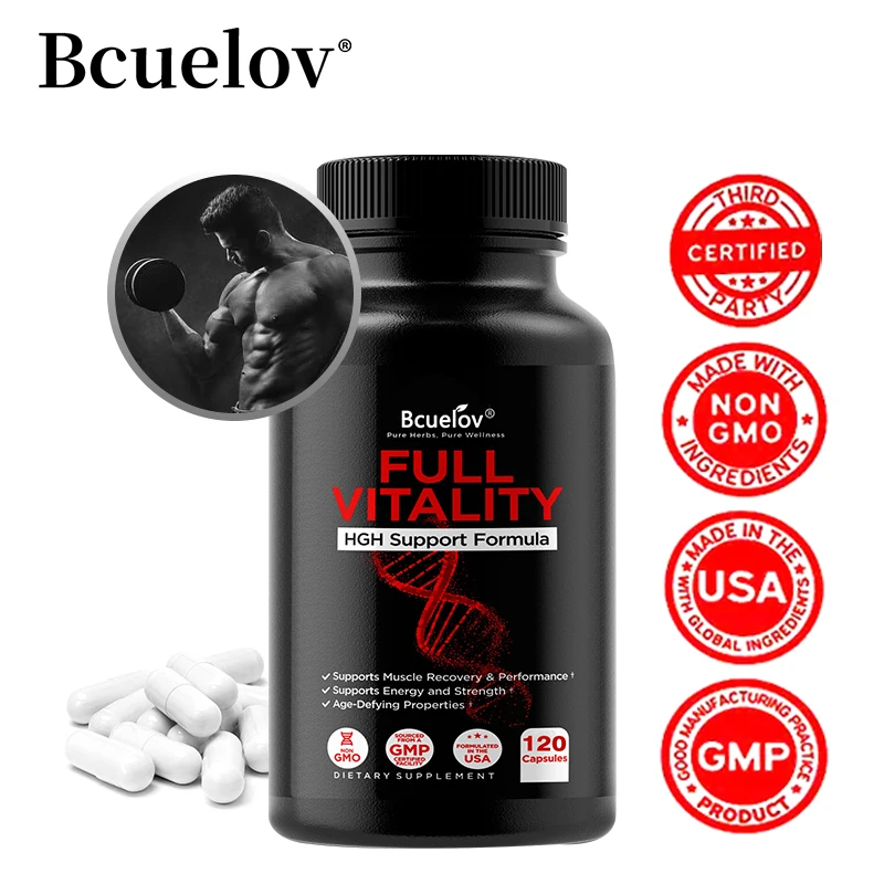 Muscle Support Supplement, Supports Muscle, Energy and Strength, Anti-Aging Support, for Men and Women, Non-GMO