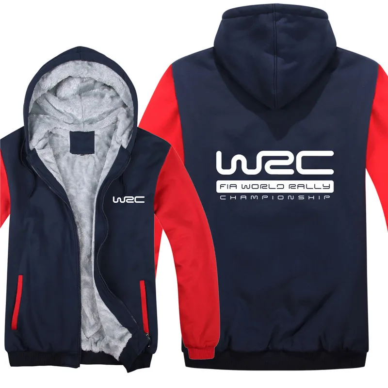 World Rally Championship WRC Hoodies Winter Warm Fleece Zipper WRC Men Coat Jacket Sweatshirt 6