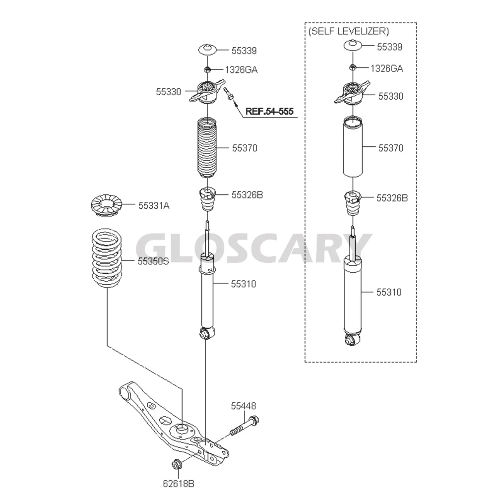   2015-2019   Ʈ ڵ ׼   ũ ҹ, 55321-C5100 55320-C5500 55321-C5500