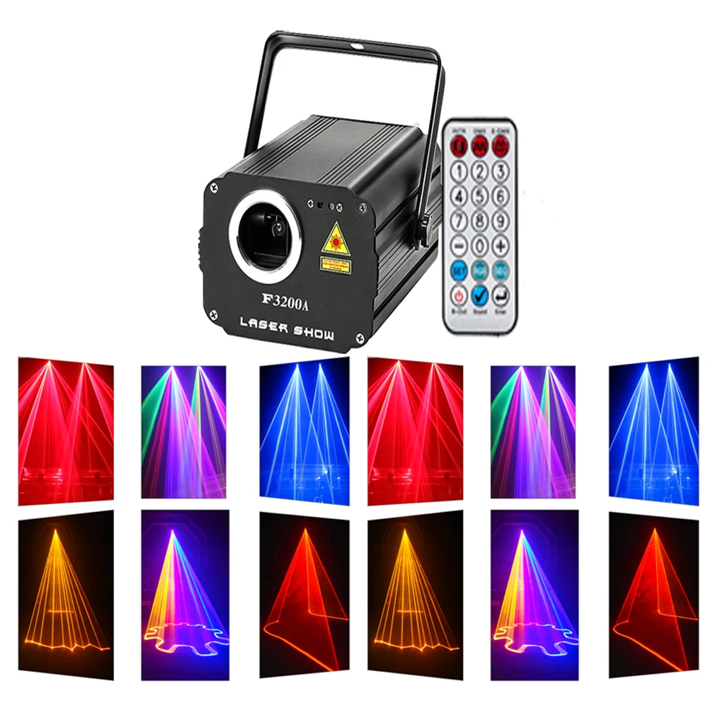 Festa Con Luci Da Discoteca Con Suono Bluetooth Laser Puissant Dmx Telecomando Karaoke Wedding Proiettore Laser Professionale