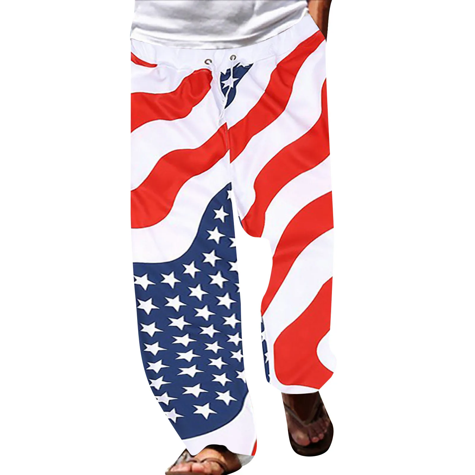 Chinos Pants Men Big N Tall Pants Loose Men &lsquo;s American Flag Men&rsquo;s Sport Sweatpants Baggy