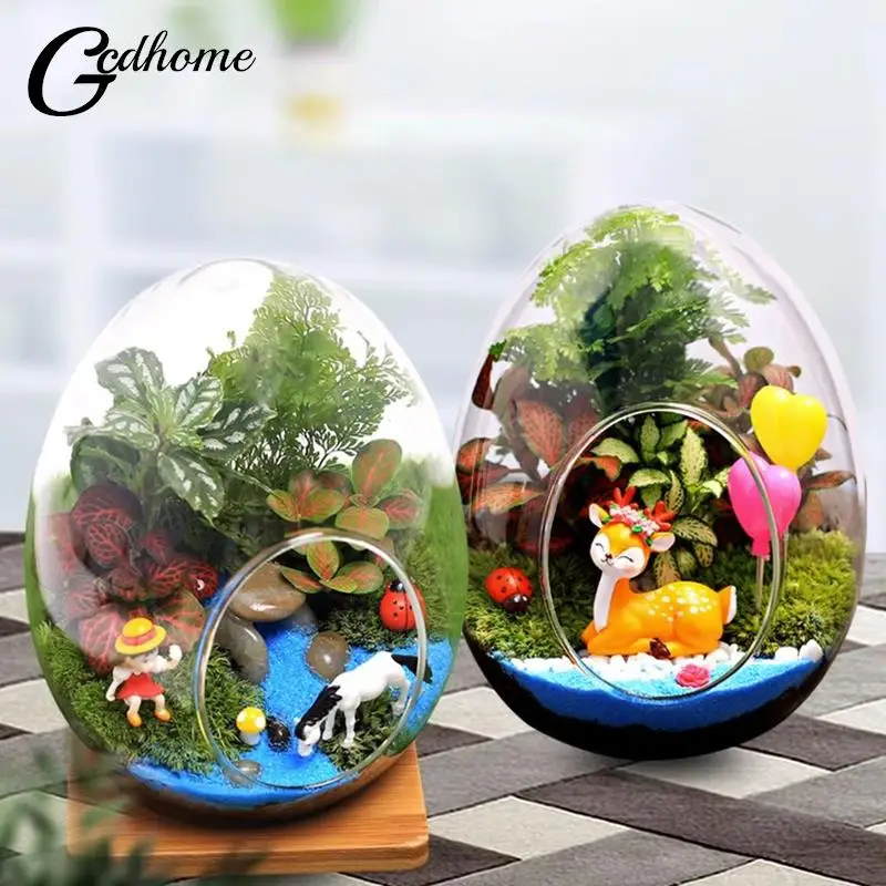 

Creative Clear Glass Ball Vase Glass Bauble Balls Micro Landscape Air Plant Terrarium Succulent Hanging Flowerpot Container