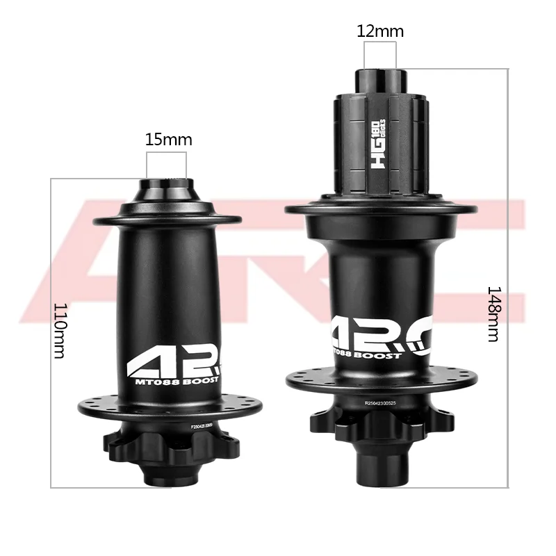ARC MT088 부스트 허브 12x148 리어 6 폴 2 톱니 32홀 MTB 자전거 허브 (HG MS XD 8-12V 호환) 프론트 15x110 리어 12x148mm 노이지 큐브
