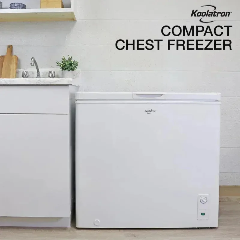 Large Chest Freezer with Manual Defrost and Basket